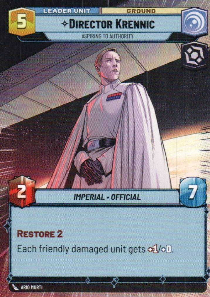 Director Krennic - Aspiring to Authority (Hyperspace) Common Spark of Rebellion 269 NM (Back)