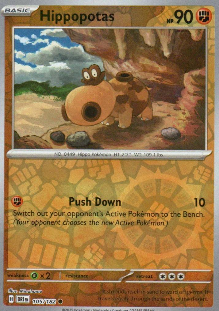 Hippopotas Common SV10: Destined Rivals 105/182 NM