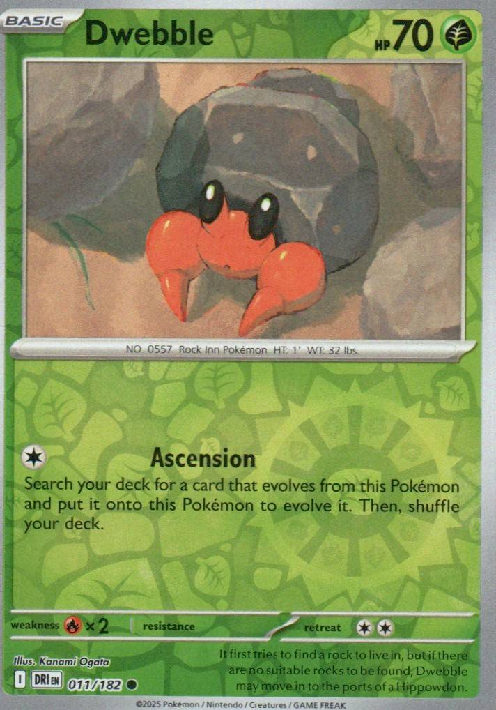 Dwebble Common SV10: Destined Rivals 011/182 NM