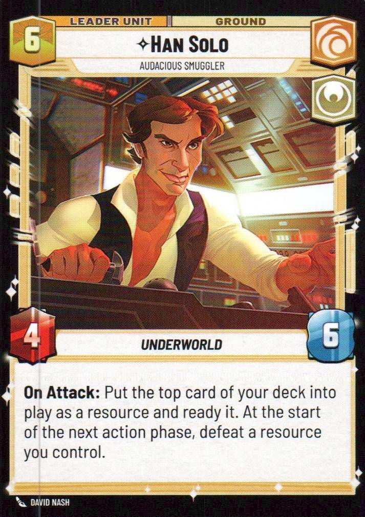 Han Solo - Audacious Smuggler Rare Spark of Rebellion 017/252 NM (Back)