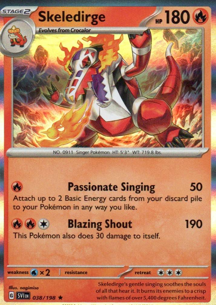 Skeledirge Rare SV01: Scarlet & Violet Base Set 038/198 NM