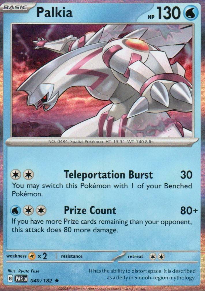 Palkia Rare SV04: Paradox Rift 040/182 NM