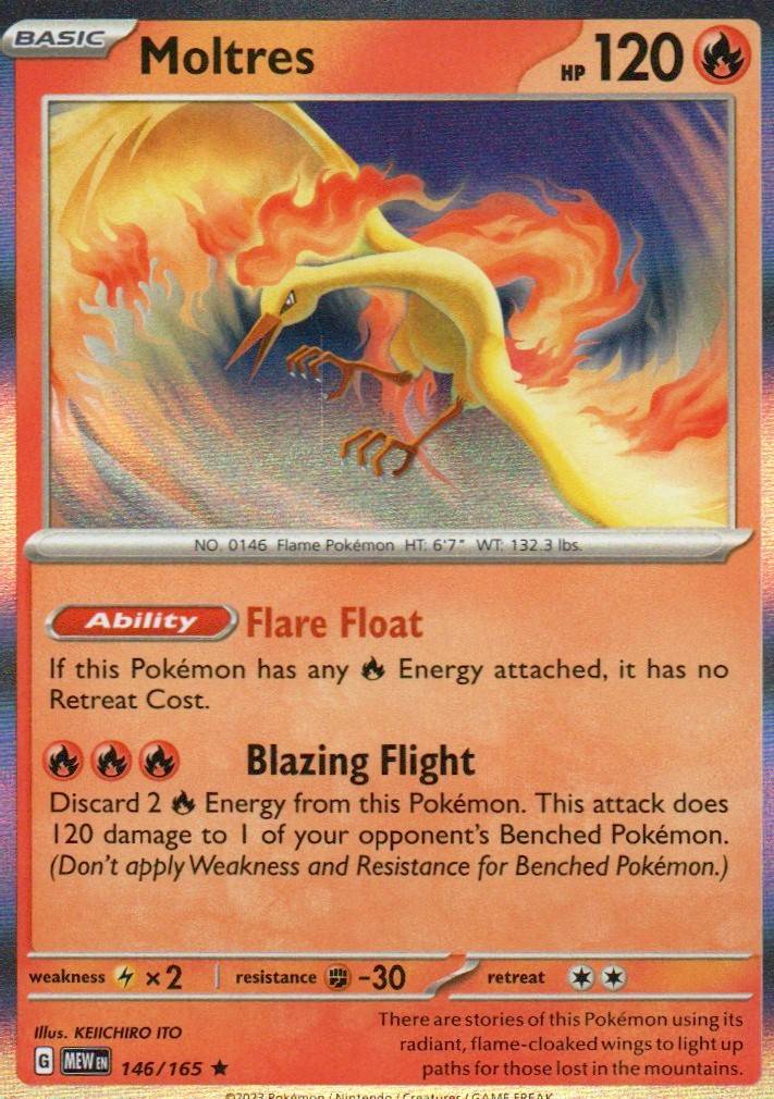 Moltres Rare SV: Scarlet & Violet 151 146/165 NM