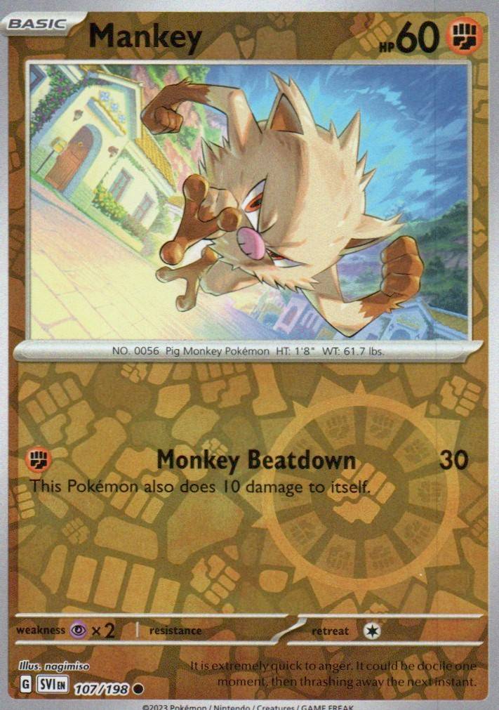Mankey - Common SV: Paldean Fates 045/091 NM