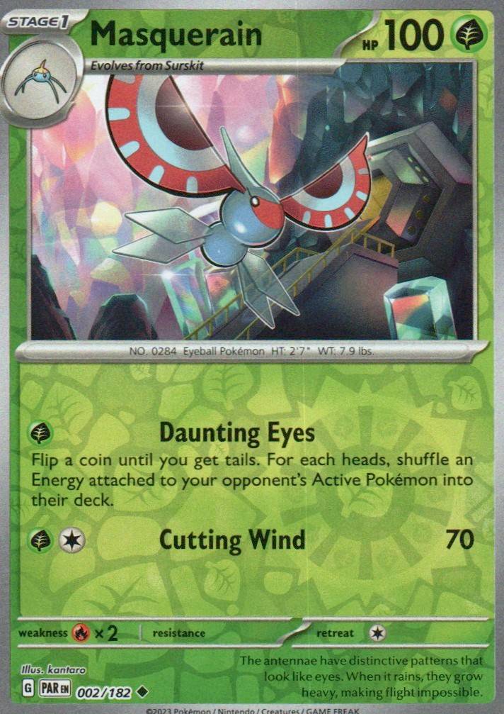 Masquerain Uncommon SV04: Paradox Rift 002/182 NM