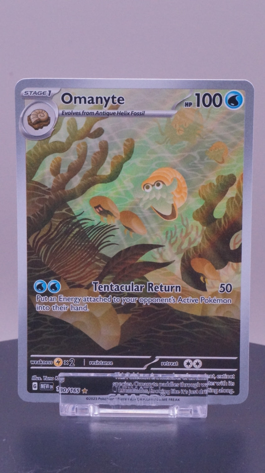 Omanyte Illustration Rare SV: Scarlet & Violet 151 180/165 NM