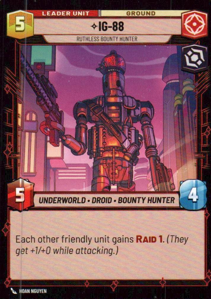 IG-88 - Ruthless Bounty Hunter Common Spark of Rebellion 012/252 NM (Back)